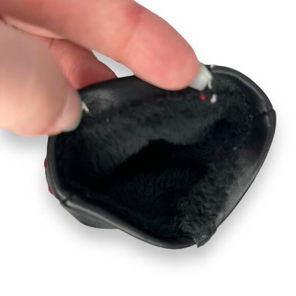 NEW Charter Club Leather Gloves Size Small Red Plaid Check Touchscreen NWT - Picture 3 of 7